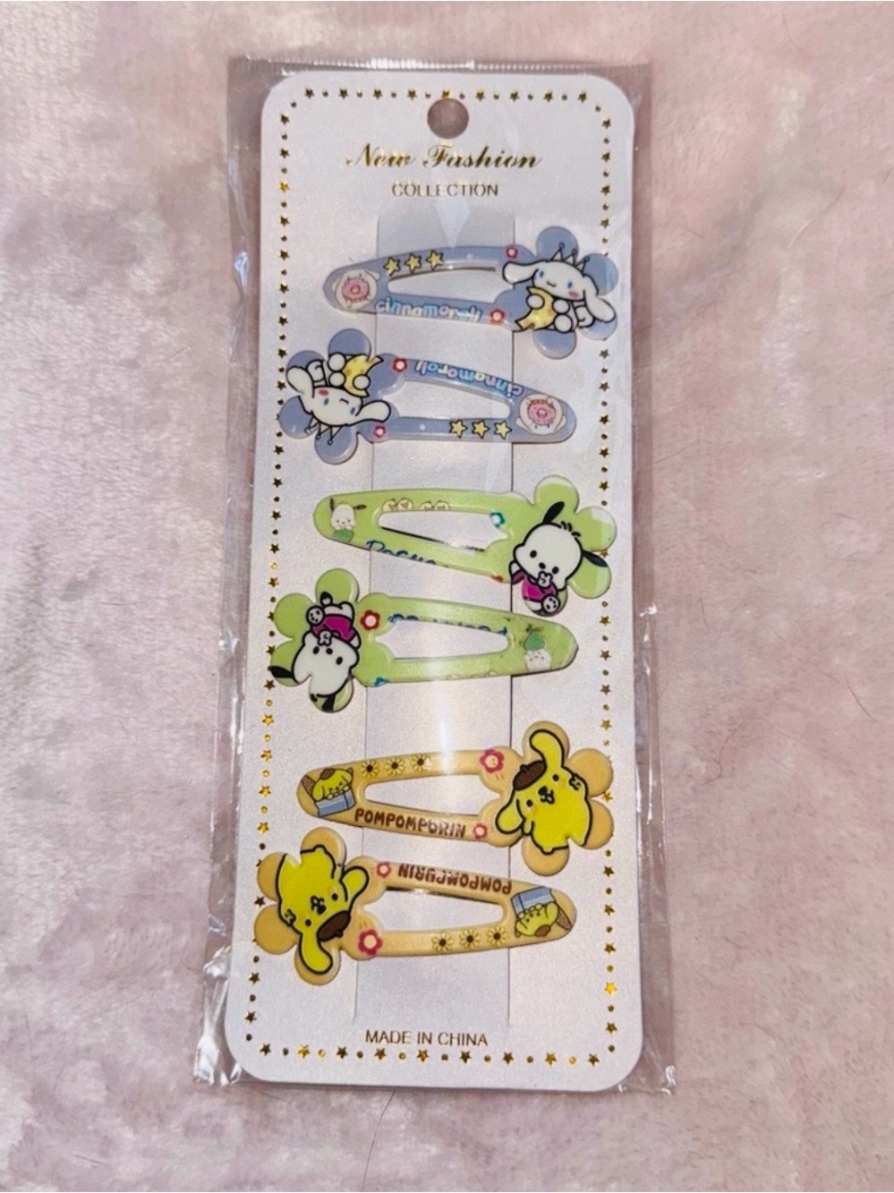 ✨✨5/$10✨✨ Sanrio Characters Set of 6 Hair Barrettes Snap Clips Hair New